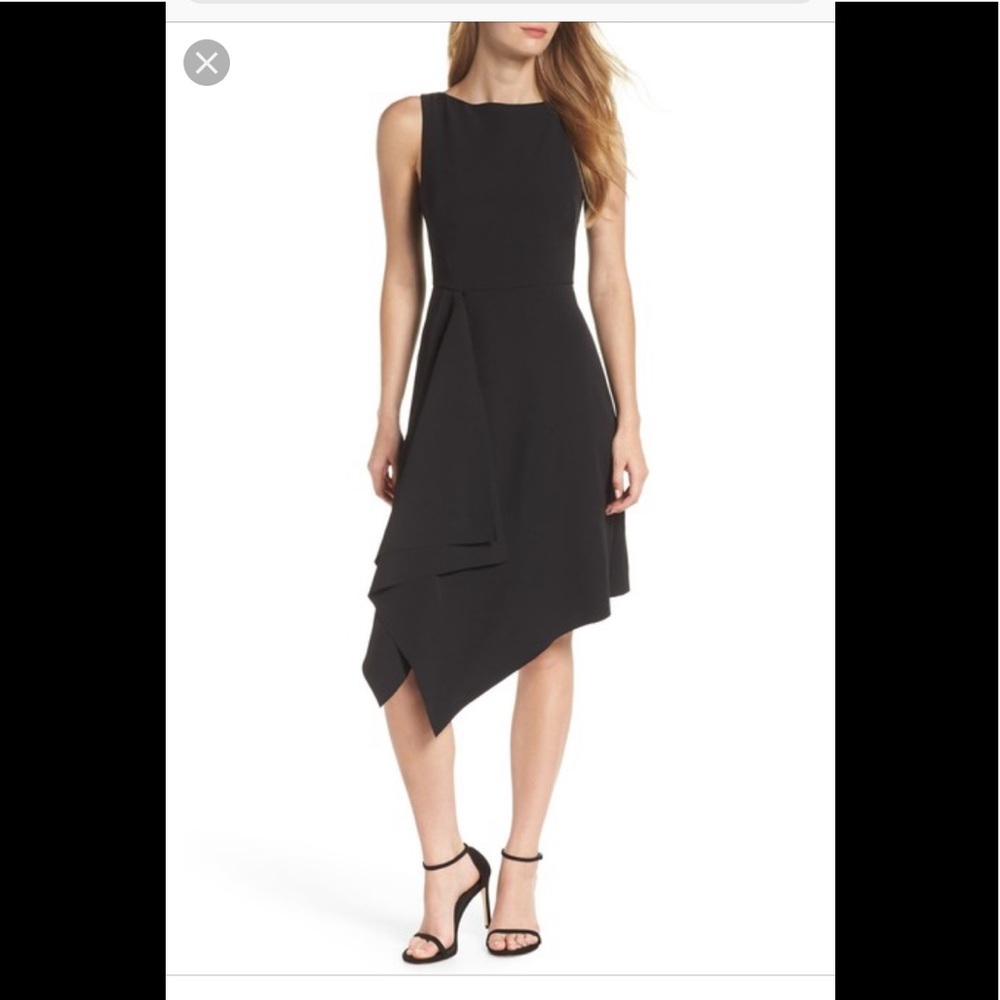 Laguna Crepe Asymmetric Hem Dress